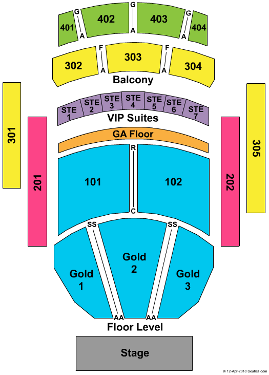 The Theater at Virgin Hotels - Las Vegas Santana Seating Chart